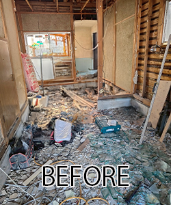 交野市の戸建てをリノベして1階 倉庫2階にしました