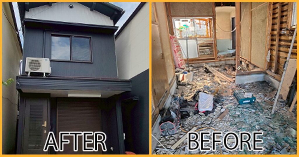 交野市の戸建てをリノベして1階 倉庫2階にしました