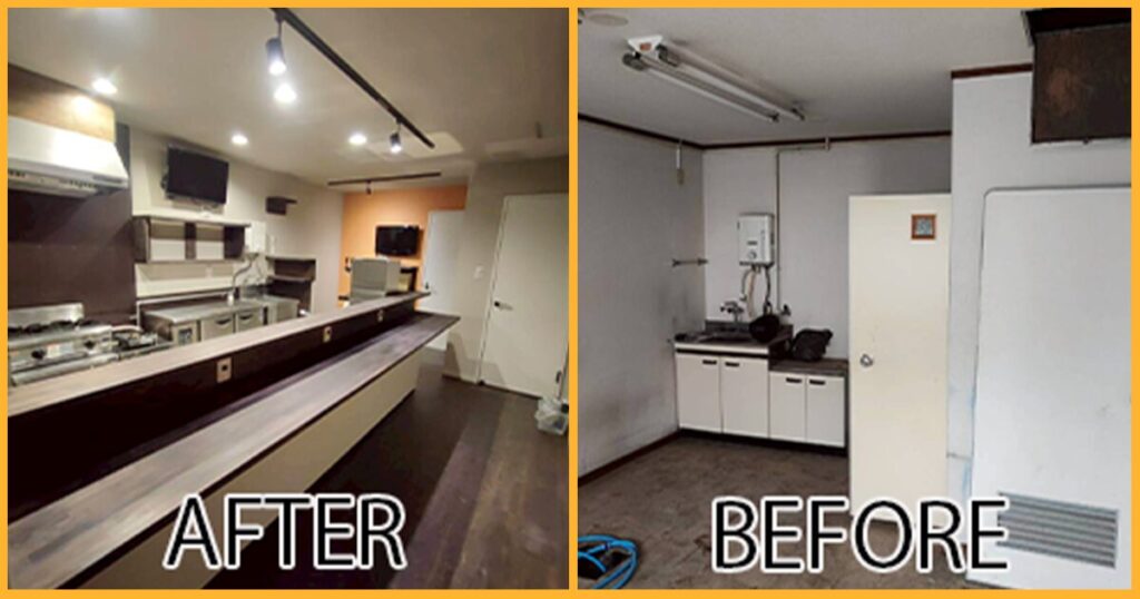 居酒屋の店舗リフォームと厨房機器を揃えました